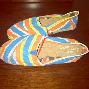 Tom’s Striped slip ons